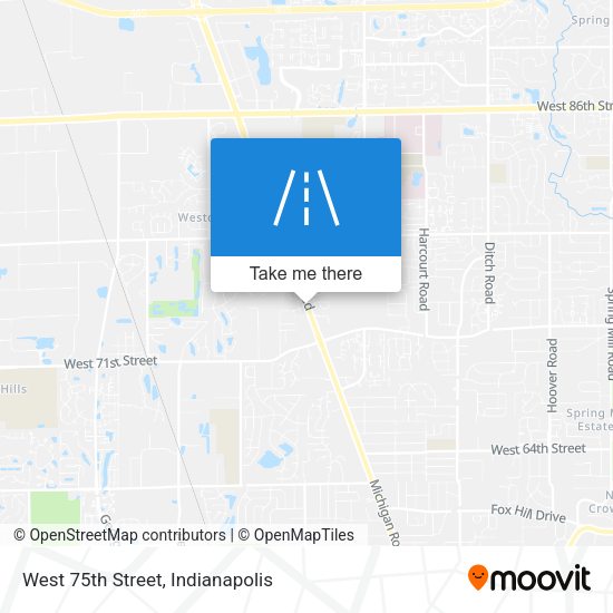 West 75th Street map
