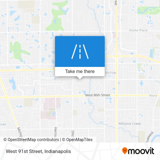 West 91st Street map