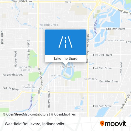 Westfield Boulevard map
