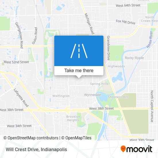 Will Crest Drive map