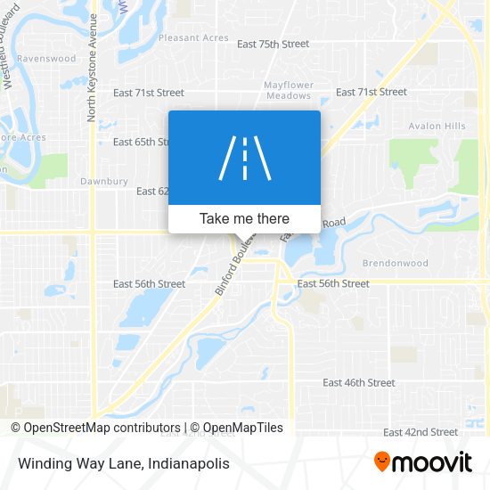 Winding Way Lane map