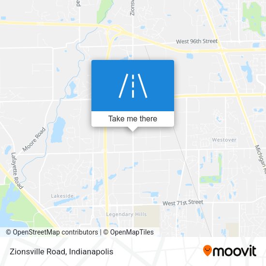 Zionsville Road map