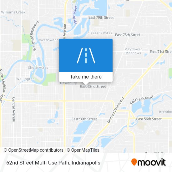 Mapa de 62nd Street Multi Use Path