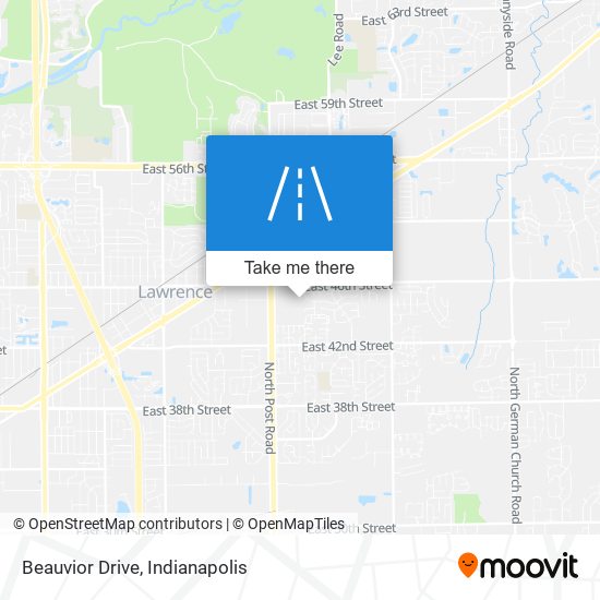 Beauvior Drive map