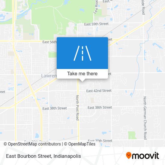 East Bourbon Street map
