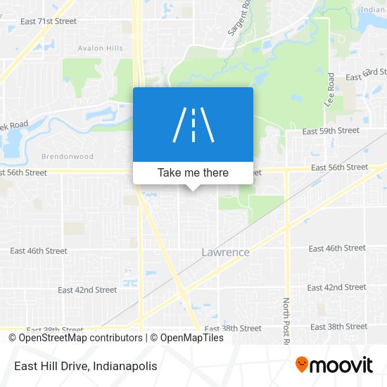 East Hill Drive map