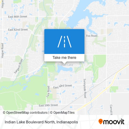 Indian Lake Boulevard North map