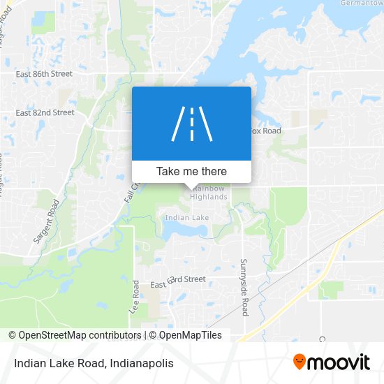 Indian Lake Road map