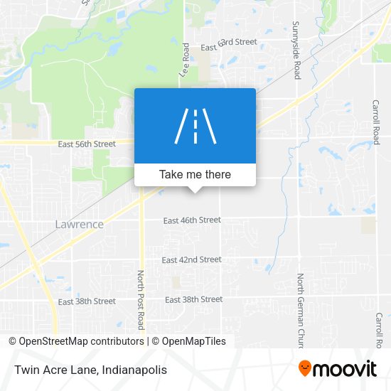 Twin Acre Lane map