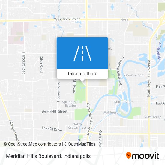 Mapa de Meridian Hills Boulevard