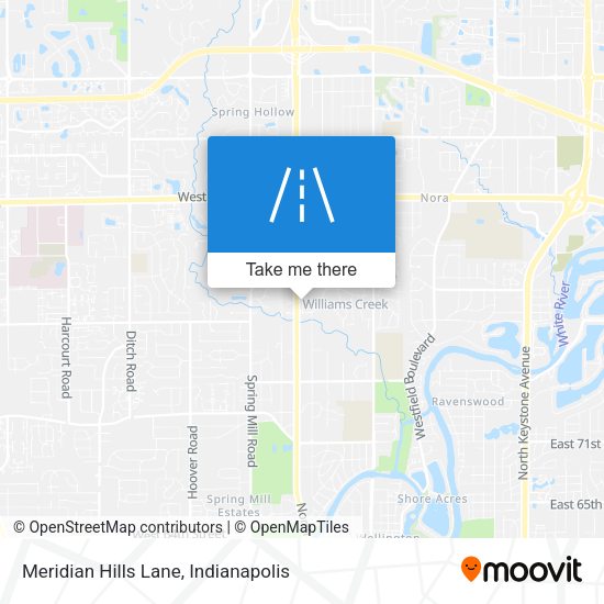 Meridian Hills Lane map