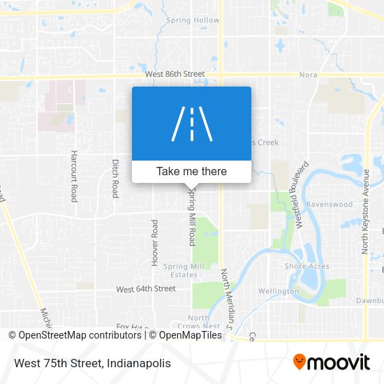 West 75th Street map