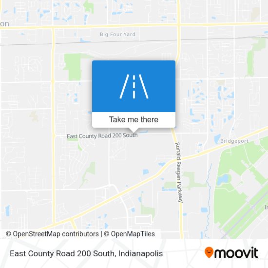East County Road 200 South map