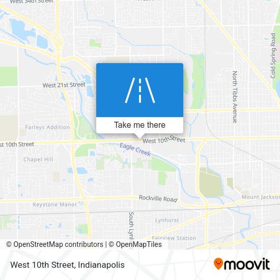 West 10th Street map