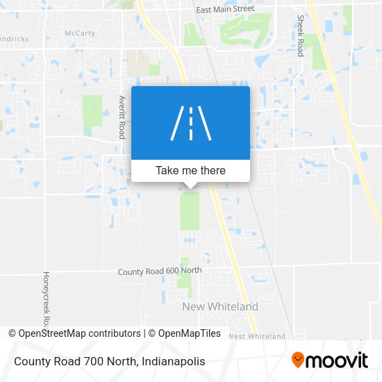 County Road 700 North map