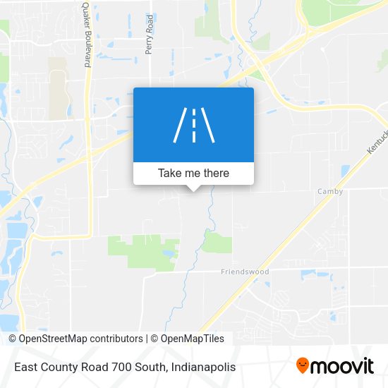 East County Road 700 South map