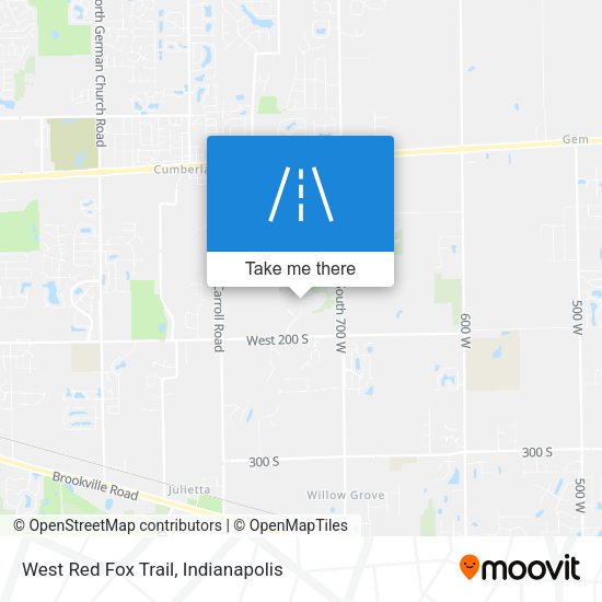 West Red Fox Trail map