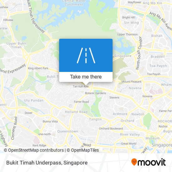 Bukit Timah Underpass map