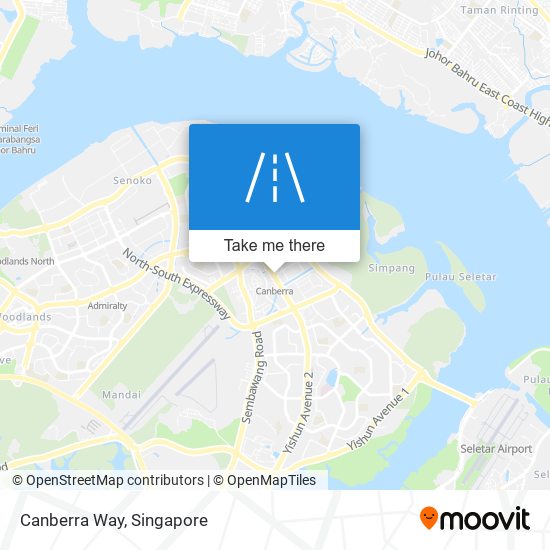 Canberra Way map