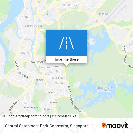 Central Catchment Park Connector map