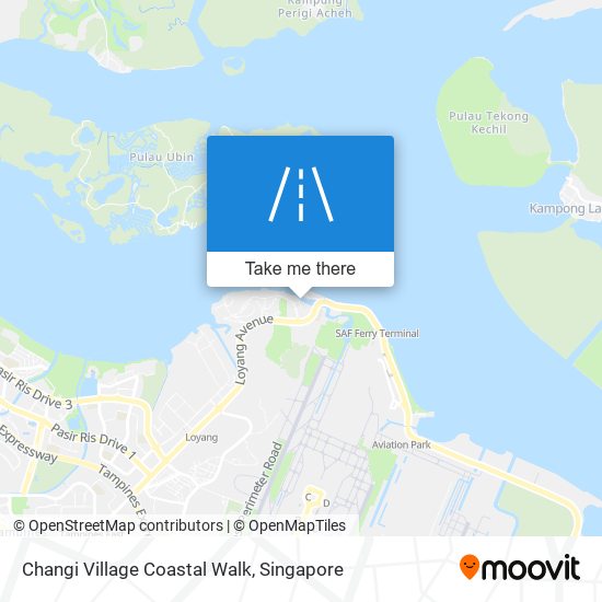 Changi Village Coastal Walk map