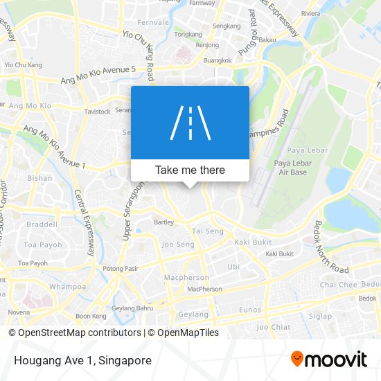 Hougang Ave 1 map
