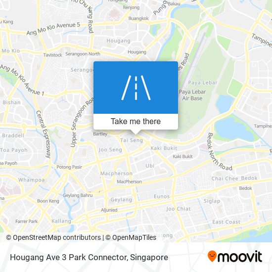 Hougang Ave 3 Park Connector map