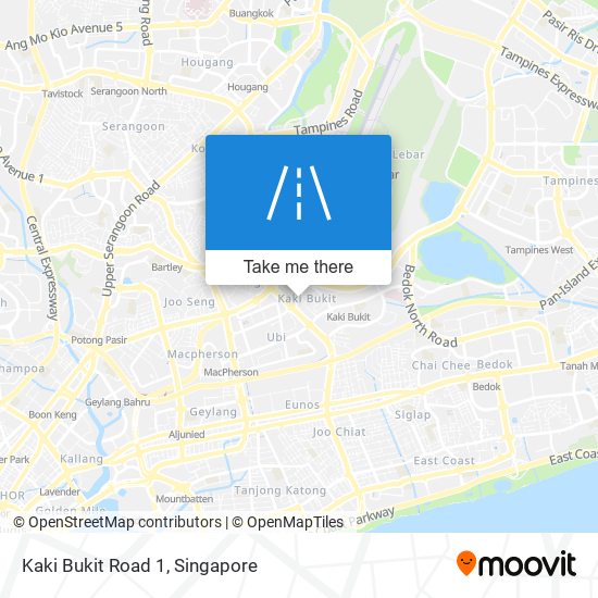 Kaki Bukit Road 1 map