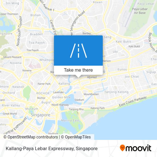 Kallang-Paya Lebar Expressway map