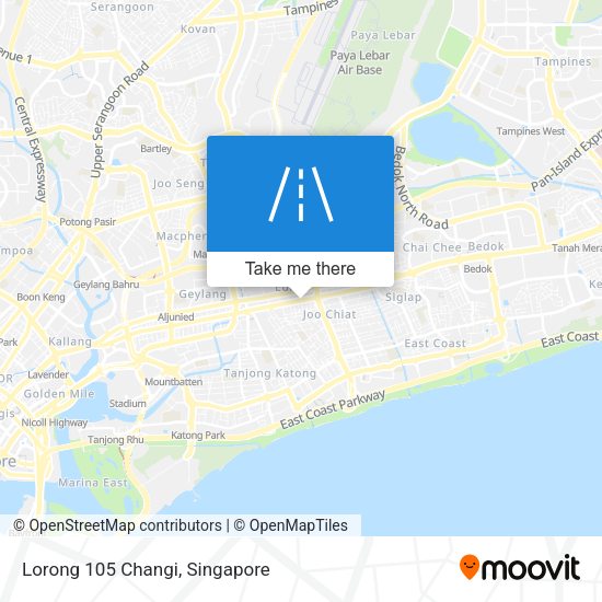 Lorong 105 Changi map