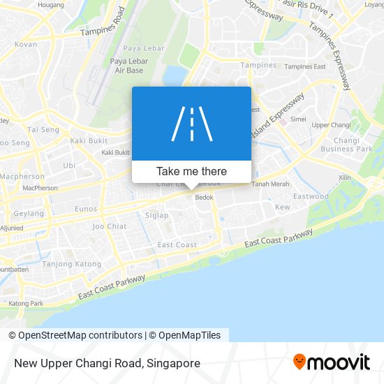New Upper Changi Road map