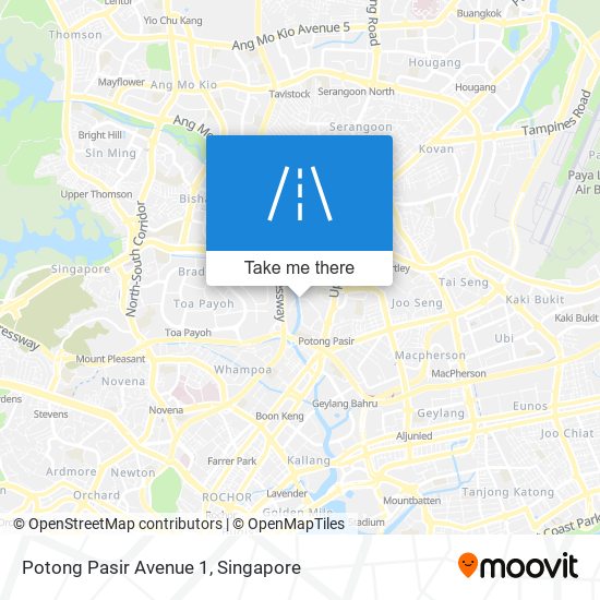 Potong Pasir Avenue 1 map