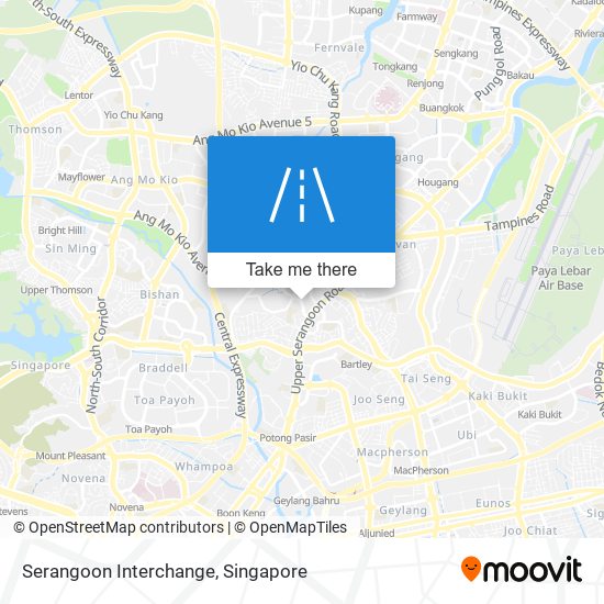 Serangoon Interchange map