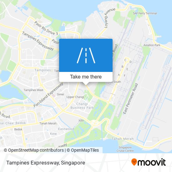 Tampines Expressway map