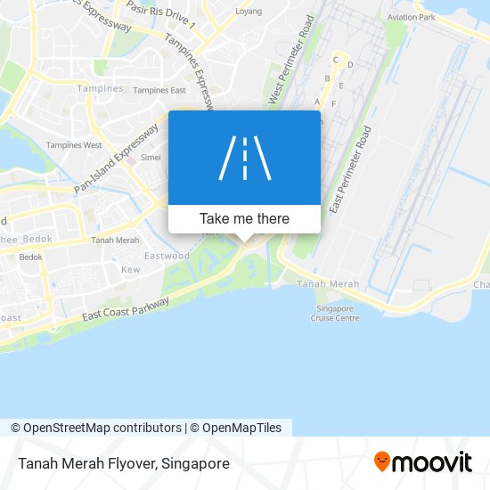 Tanah Merah Flyover map