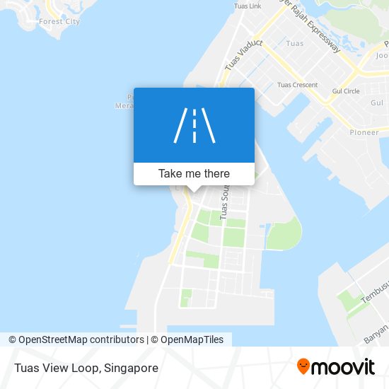 Tuas View Loop map