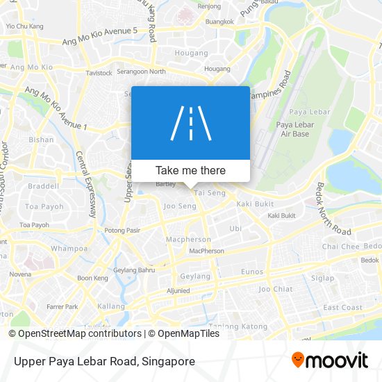 Upper Paya Lebar Road map