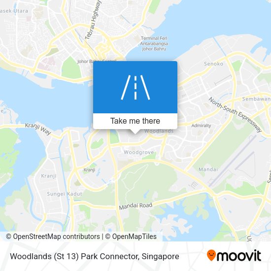 Woodlands (St 13) Park Connector map