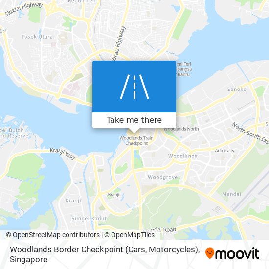 Woodlands Border Checkpoint (Cars, Motorcycles) map