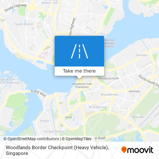 Woodlands Border Checkpoint (Heavy Vehicle) map