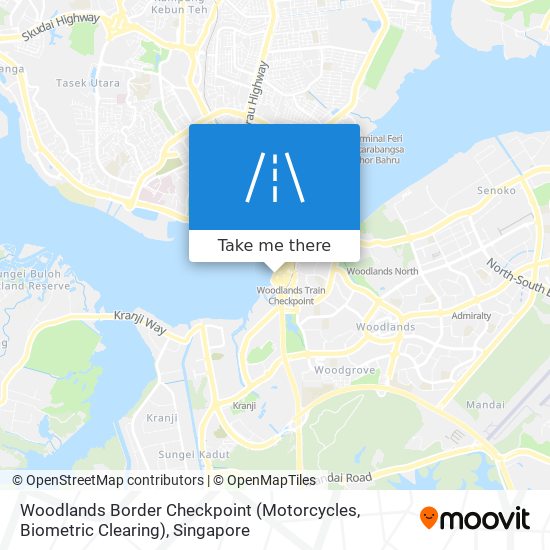 Woodlands Border Checkpoint (Motorcycles, Biometric Clearing) map