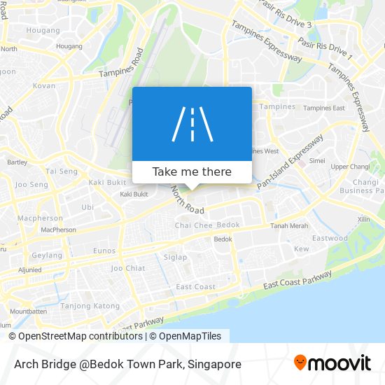 Arch Bridge @Bedok Town Park map