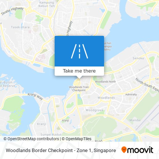 Woodlands Border Checkpoint - Zone 1 map