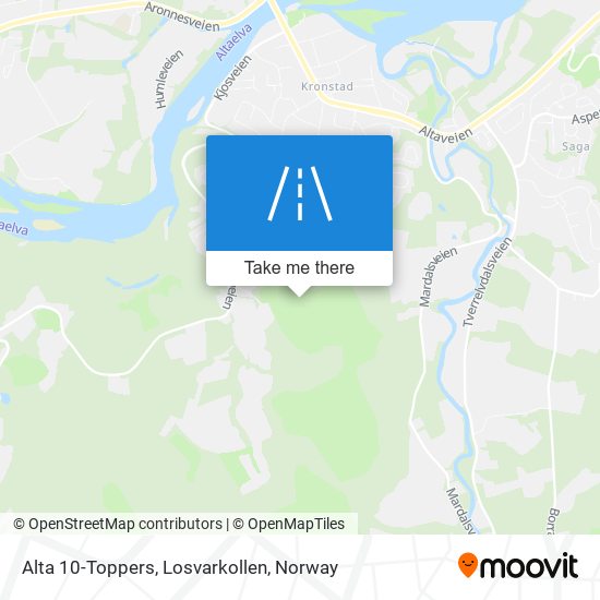 Alta 10-Toppers, Losvarkollen map