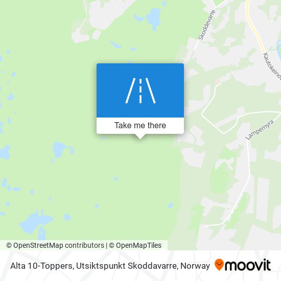 Alta 10-Toppers, Utsiktspunkt Skoddavarre map