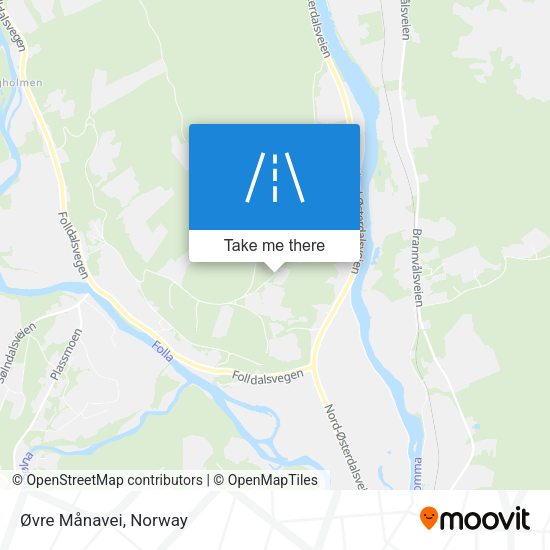 Øvre Månavei map