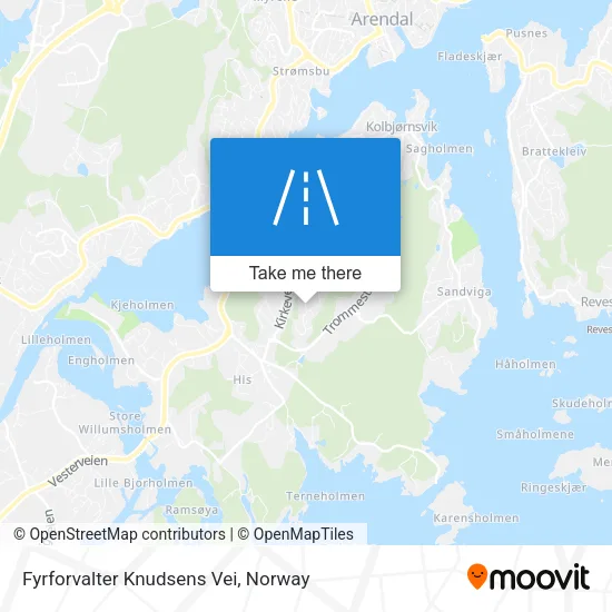 Fyrforvalter Knudsens Vei map