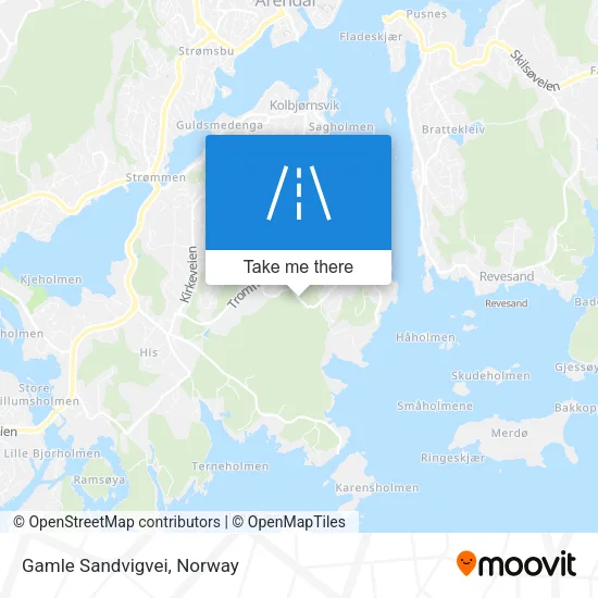 Gamle Sandvigvei map