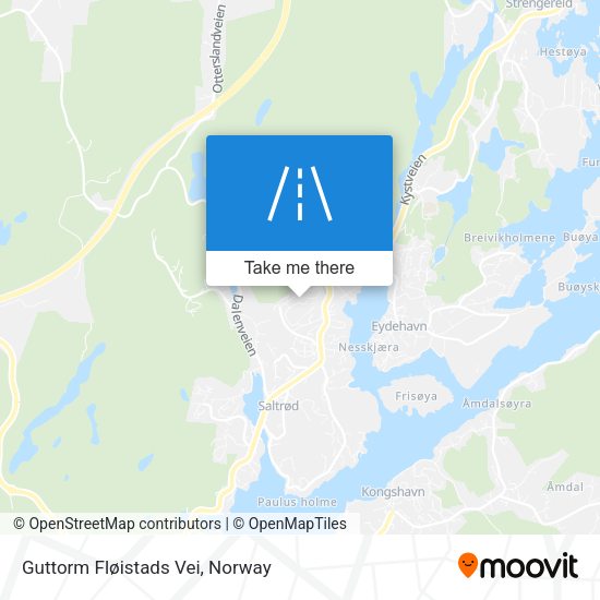 Guttorm Fløistads Vei map