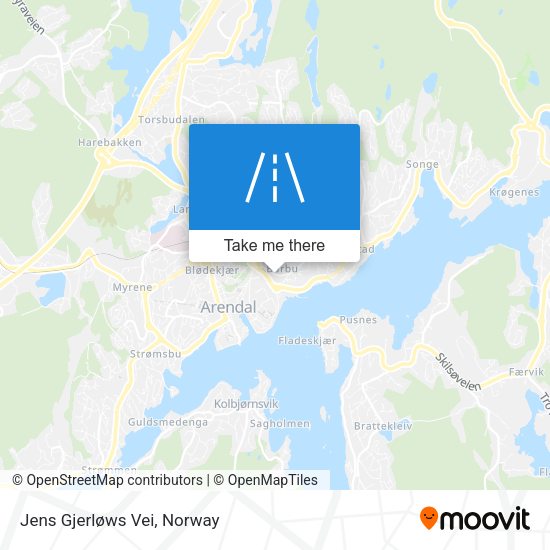 Jens Gjerløws Vei map